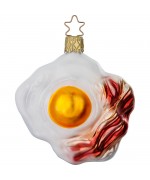 NEW - Inge Glas Glass Ornament - Bacon & Egg
